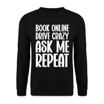 Tourism clerk Travel agency - Unisex Sweatshirt - black - Front - Alina (178cm) & Michal (187cm)