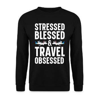 Tourism clerk Travel agency - Unisex Sweatshirt - black - Front - Alina (178cm) & Michal (187cm)