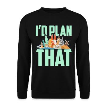 Tourism clerk Travel agency - Unisex Sweatshirt - black - Front - Alina (178cm) & Michal (187cm)