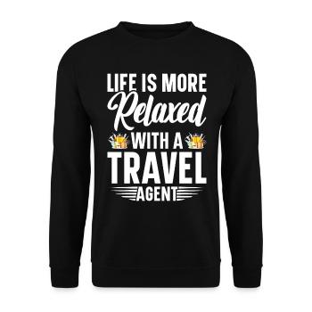 Tourism clerk Travel agency - Unisex Sweatshirt - black - Front - Alina (178cm) & Michal (187cm)