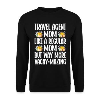 Tourism clerk Travel agency - Unisex Sweatshirt - black - Front - Alina (178cm) & Michal (187cm)
