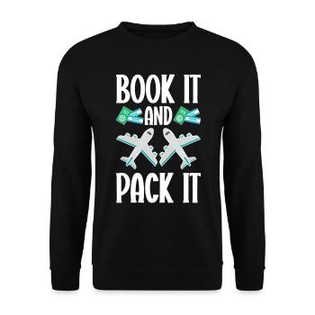 Tourism clerk Travel agency - Unisex Sweatshirt - black - Front - Alina (178cm) & Michal (187cm)