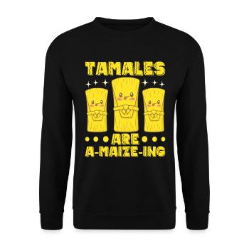 Tamale Mexikanisches Essen Tamale Liebhaber - Unisex Pullover - Schwarz - Vorne - Alina (178cm) & Michal (187cm)