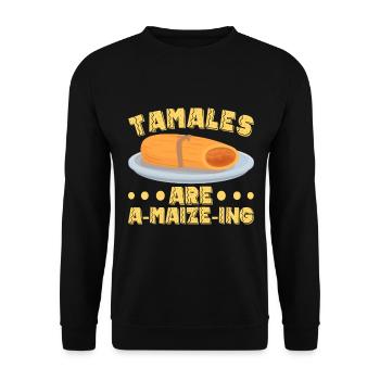 Tamale Mexikanisches Essen Tamale Liebhaber - Unisex Pullover - Schwarz - Vorne - Alina (178cm) & Michal (187cm)