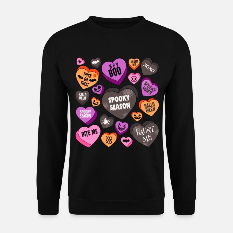 Halloween-Herzen. - Unisex Pullover - Schwarz