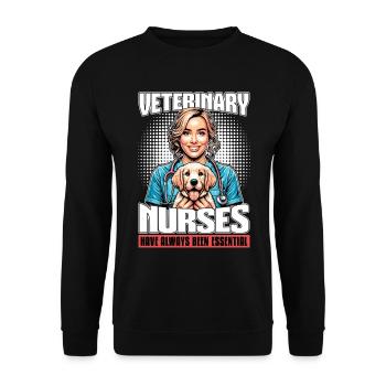 Veterinary Nurses Have Always Been Veterinarian - Unisex Pullover - Schwarz - Vorne - Alina (178cm) & Michal (187cm)