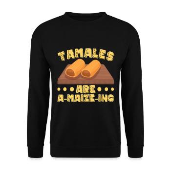 Tamale Mexikanisches Essen Tamale Liebhaber - Unisex Pullover - Schwarz - Vorne - Alina (178cm) & Michal (187cm)