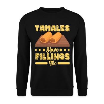 Tamale Mexikanisches Essen Tamale Liebhaber - Unisex Pullover - Schwarz - Vorne - Alina (178cm) & Michal (187cm)