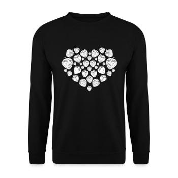 Strawberry Heart Strawberry Heart - Unisex Pullover - Schwarz - Vorne - Alina (178cm) & Michal (187cm)