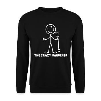 The Crazy gardener Funny Gardener - Unisex Pullover - Schwarz - Vorne - Alina (178cm) & Michal (187cm)