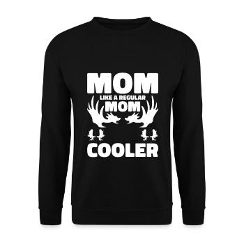 Antler Hunting Antler Hunter Hunting Hunting Trophy - Unisex Sweatshirt - black - Front - Alina (178cm) & Michal (187cm)