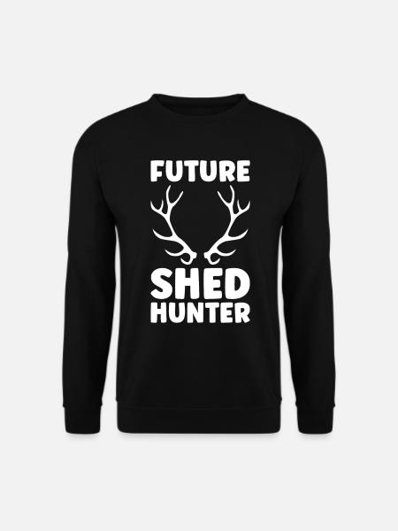 Geweihjagd Geweih Jäger Jagt Jagdtrophäe - Unisex Pullover - Schwarz