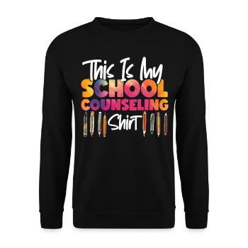 Conseiller scolaire Aquarelle Ceci - Sweat-shirt Unisexe - noir - Devant - Alina (178cm) & Michal (187cm)