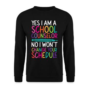 Conseiller scolaire Oui Je suis une école - Sweat-shirt Unisexe - noir - Devant - Alina (178cm) & Michal (187cm)