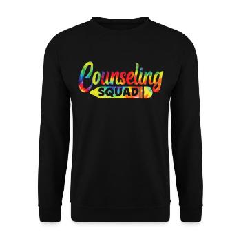 Conseillère scolaire Tie Dye - Sweat-shirt Unisexe - noir - Devant - Alina (178cm) & Michal (187cm)