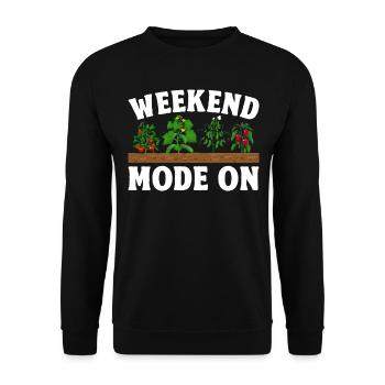Gardener Gardening Landscaper - Gardening Mode On - Unisex Pullover - Schwarz - Vorne - Alina (178cm) & Michal (187cm)