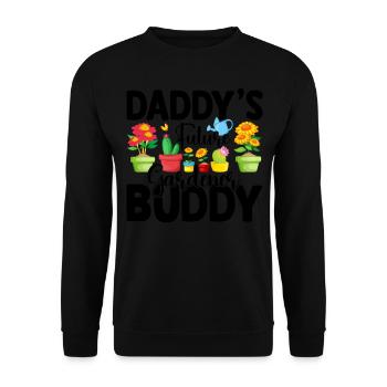 Daddys Future gardener Buddy - Gardener Baby - Unisex Pullover - Schwarz - Vorne - Alina (178cm) & Michal (187cm)