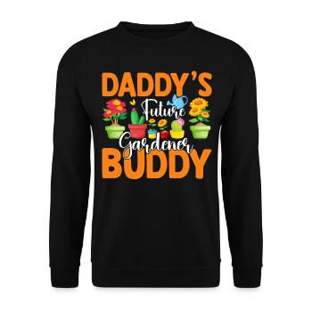 Baby Gardener - Daddys Future gardener Buddy - Unisex Pullover - Schwarz - Vorne - Alina (178cm) & Michal (187cm)