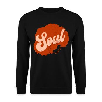 Soul Music Afro - Unisex Sweatshirt - black - Front - Alina (178cm) & Michal (187cm)