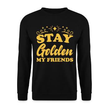 Goldsmith Gold Jewelry Manufacturer Gold Jewelry - Unisex Sweatshirt - black - Front - Alina (178cm) & Michal (187cm)
