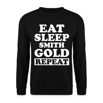 Goldsmith Gold Jewelry Manufacturer Gold Jewelry - Unisex Sweatshirt - black - Front - Alina (178cm) & Michal (187cm)