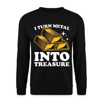 Goldsmith Gold Jewelry Manufacturer Gold Jewelry - Unisex Sweatshirt - black - Front - Alina (178cm) & Michal (187cm)