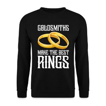 Goldsmith Gold Jewelry Manufacturer Gold Jewelry - Unisex Sweatshirt - black - Front - Alina (178cm) & Michal (187cm)