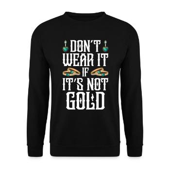 Goldsmith Gold Jewelry Manufacturer Gold Jewelry - Unisex Sweatshirt - black - Front - Alina (178cm) & Michal (187cm)