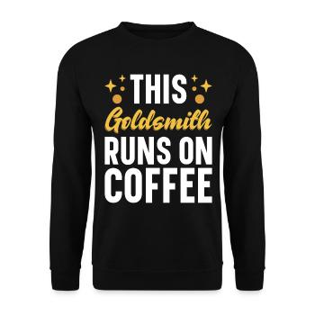 Goldsmith Gold Jewelry Manufacturer Gold Jewelry - Unisex Sweatshirt - black - Front - Alina (178cm) & Michal (187cm)