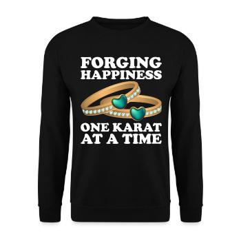 Goldsmith Gold Jewelry Manufacturer Gold Jewelry - Unisex Sweatshirt - black - Front - Alina (178cm) & Michal (187cm)