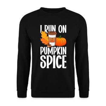 Citrouille Épices Latte Automne Halloween Citrouille Épices Épices - Sweat-shirt Unisexe - noir - Devant - Alina (178cm) & Michal (187cm)