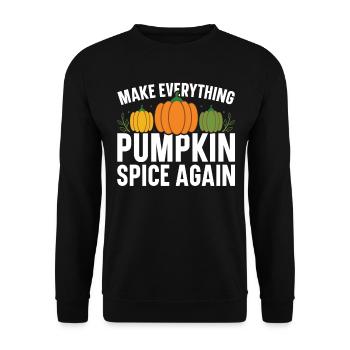 Citrouille Épices Latte Automne Halloween Citrouille Épices Épices - Sweat-shirt Unisexe - noir - Devant - Alina (178cm) & Michal (187cm)