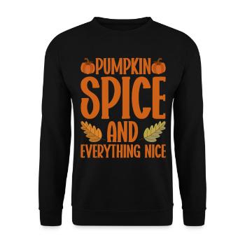 Citrouille Épices Latte Automne Halloween Citrouille Épices Épices - Sweat-shirt Unisexe - noir - Devant - Alina (178cm) & Michal (187cm)