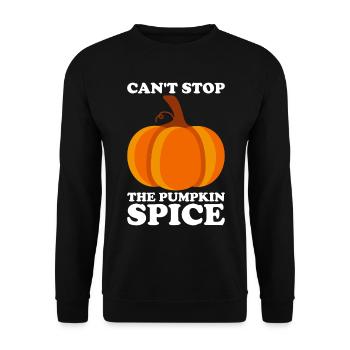 Citrouille Épices Latte Automne Halloween Citrouille Épices Épices - Sweat-shirt Unisexe - noir - Devant - Alina (178cm) & Michal (187cm)