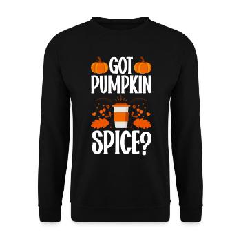 Citrouille Épices Latte Automne Halloween Citrouille Épices Épices - Sweat-shirt Unisexe - noir - Devant - Alina (178cm) & Michal (187cm)