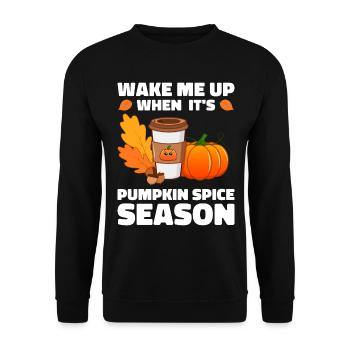 Citrouille Épices Latte Automne Halloween Citrouille Épices Épices - Sweat-shirt Unisexe - noir - Devant - Alina (178cm) & Michal (187cm)