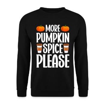 Citrouille Épices Latte Automne Halloween Citrouille Épices Épices - Sweat-shirt Unisexe - noir - Devant - Alina (178cm) & Michal (187cm)