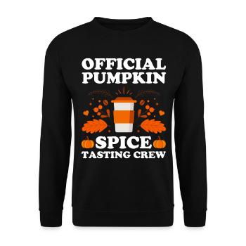 Citrouille Épices Latte Automne Halloween Citrouille Épices Épices - Sweat-shirt Unisexe - noir - Devant - Alina (178cm) & Michal (187cm)