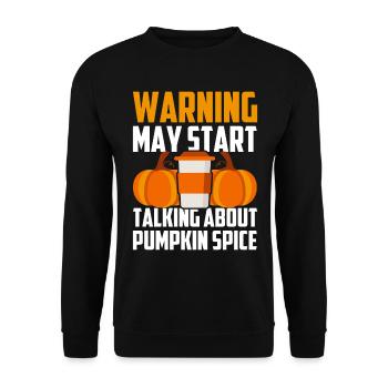 Citrouille Épices Latte Automne Halloween Citrouille Épices Épices - Sweat-shirt Unisexe - noir - Devant - Alina (178cm) & Michal (187cm)