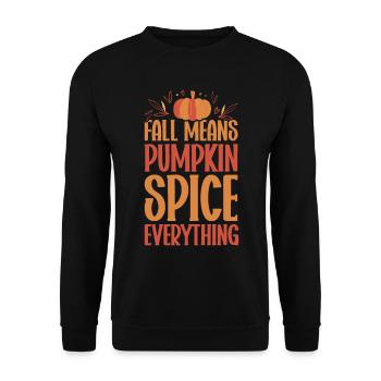 Citrouille Épices Latte Automne Halloween Citrouille Épices Épices - Sweat-shirt Unisexe - noir - Devant - Alina (178cm) & Michal (187cm)