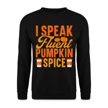 Citrouille Épices Latte Automne Halloween Citrouille Épices Épices - Sweat-shirt Unisexe - noir - Devant - Alina (178cm) & Michal (187cm)