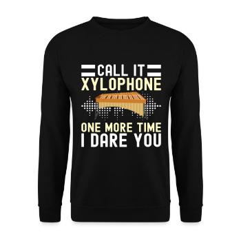 Vibraphon Vibraphonist - Unisex Pullover - Schwarz - Vorne - Alina (178cm) & Michal (187cm)