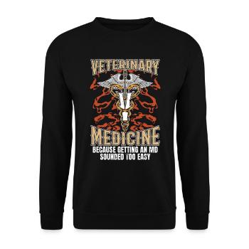 Veterinary Medicine Because Getting Vet Clinic - Unisex Pullover - Schwarz - Vorne - Alina (178cm) & Michal (187cm)