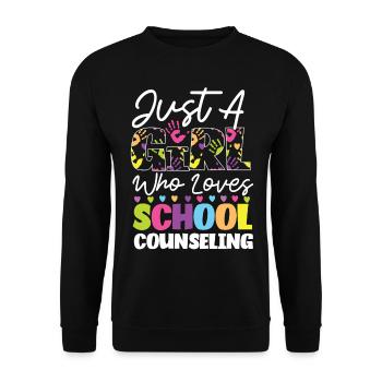 Conseillère scolaire Juste une fille qui - Sweat-shirt Unisexe - noir - Devant - Alina (178cm) & Michal (187cm)
