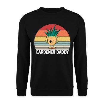 Gardening Daddy Hobby Gardener Daddy - Unisex Pullover - Schwarz - Vorne - Alina (178cm) & Michal (187cm)