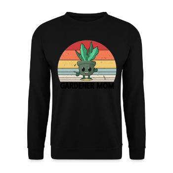 Jardinage Maman Jardinière Maman - Sweat-shirt Unisexe - noir - Devant - Alina (178cm) & Michal (187cm)