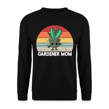 Jardinage Maman Jardinier Amateur Maman - Sweat-shirt Unisexe - noir - Devant - Alina (178cm) & Michal (187cm)