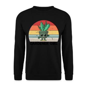 jardinière jardinière fille jardinière - Sweat-shirt Unisexe - noir - Devant - Alina (178cm) & Michal (187cm)