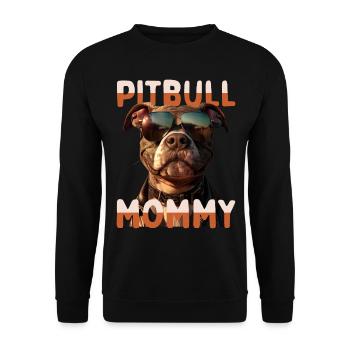 Pitbull Mommy Mom Mother's Day Pitbull Terrier Mom - Unisex Sweatshirt - black - Front - Alina (178cm) & Michal (187cm)