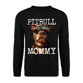 Pitbull Mommy Mom Mother's Day Pitbull Terrier Mom - Unisex Sweatshirt - black - Front - Alina (178cm) & Michal (187cm)